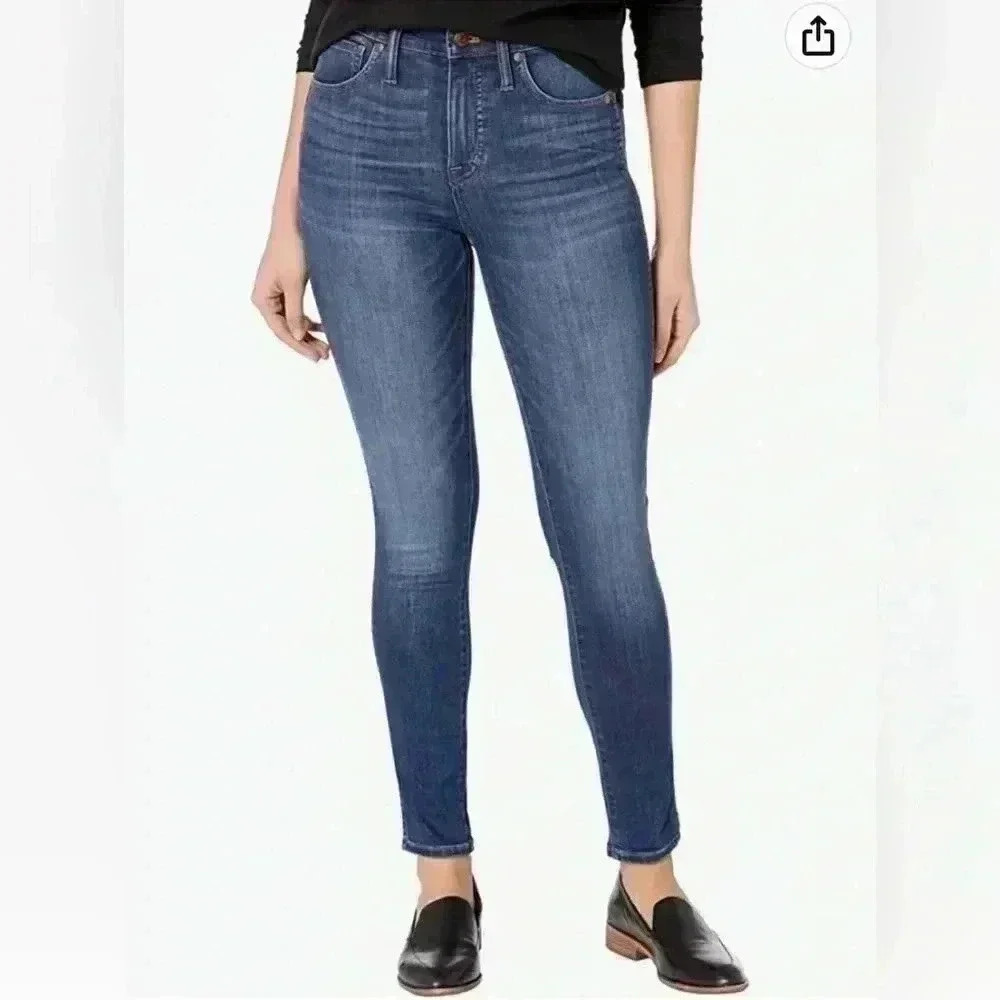 MADEWELL High-Rise Skinny Jeans in Danny Wash: TENCEL™ Denim Edition siz…